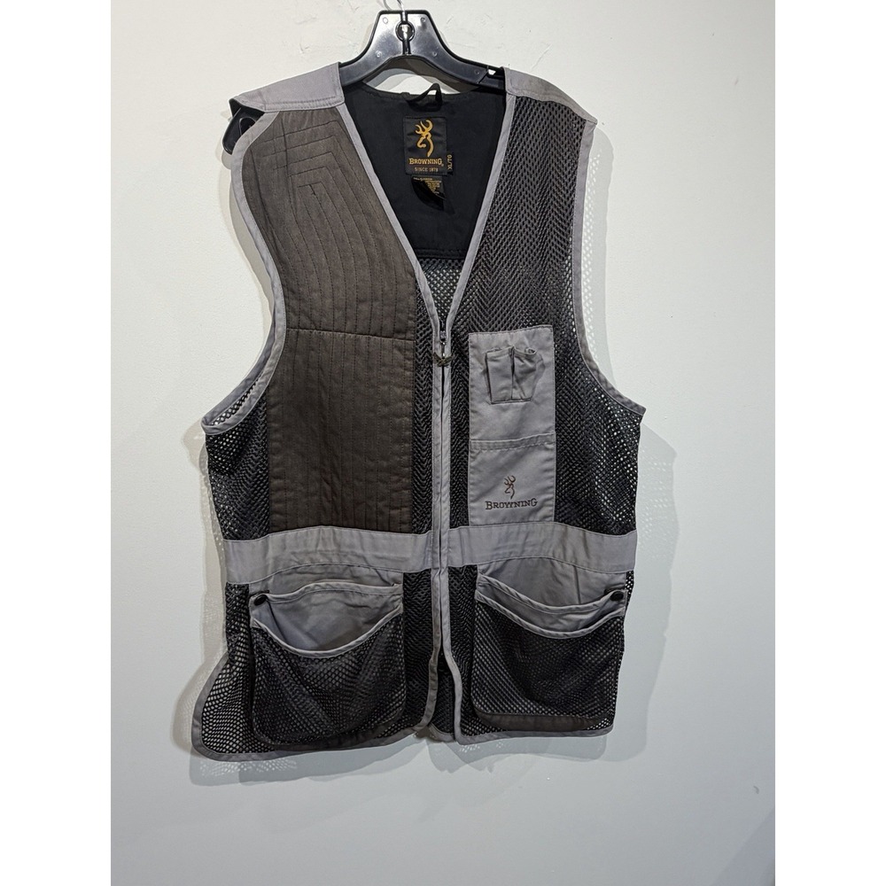 Browning Trapper Creek Mesh Shooting Vest Lightweight Gray Size XL